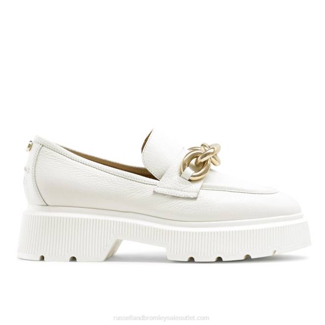 VXTJ199 blanco Russell And Bromley mujer holgazán ringo heavy ring