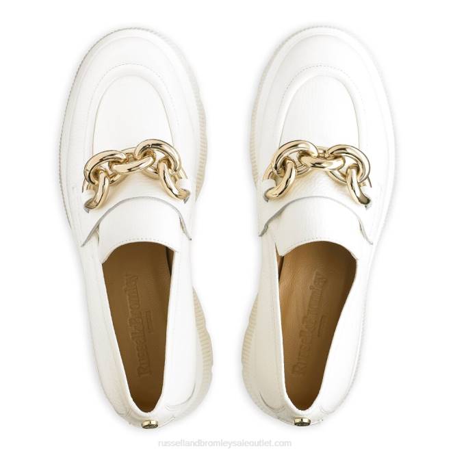 VXTJ199 blanco Russell And Bromley mujer holgazán ringo heavy ring