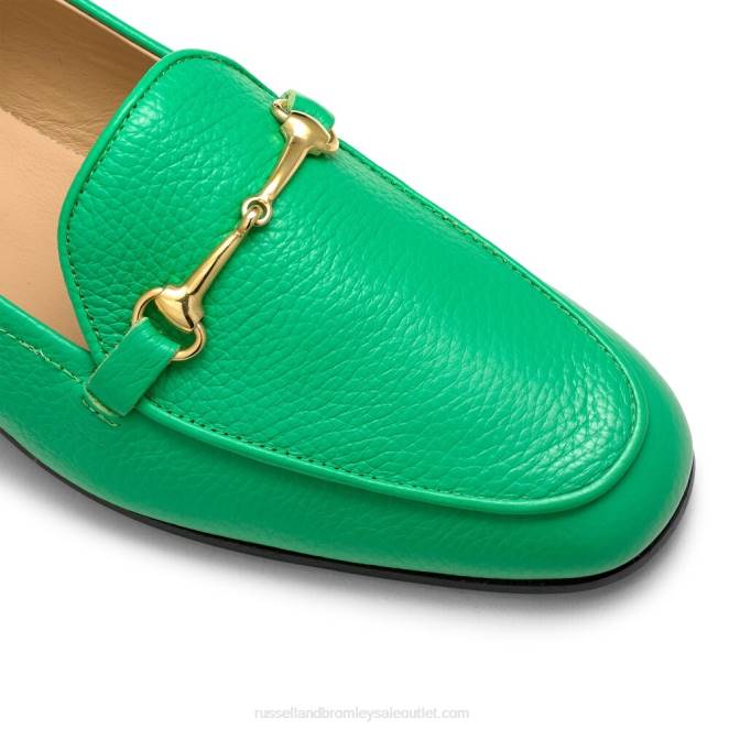 VXTJ213 verde Russell And Bromley mujer mocasín snaffle mocasín