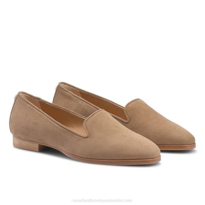 VXTJ223 beige Russell And Bromley mujer vestido de zapatilla de fumar plano