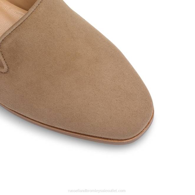 VXTJ223 beige Russell And Bromley mujer vestido de zapatilla de fumar plano