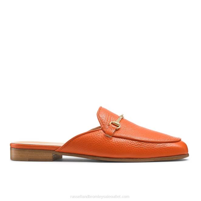 VXTJ237 naranja Russell And Bromley mujer mocasín sin espalda loafermule