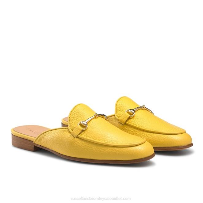 VXTJ238 amarillo Russell And Bromley mujer mocasín sin espalda loafermule