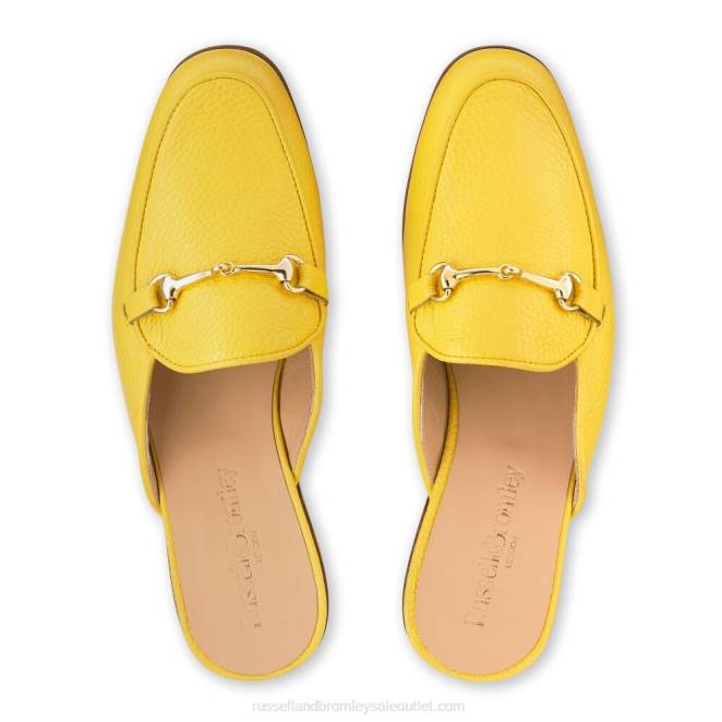 VXTJ238 amarillo Russell And Bromley mujer mocasín sin espalda loafermule