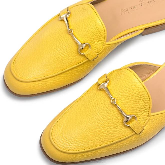 VXTJ238 amarillo Russell And Bromley mujer mocasín sin espalda loafermule