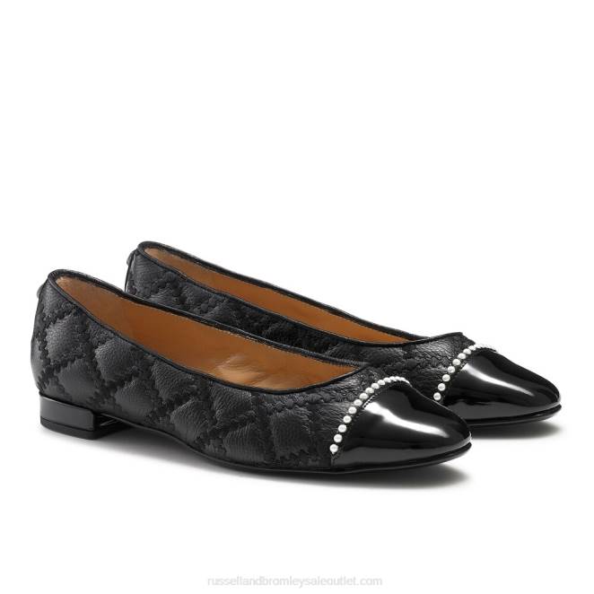 VXTJ240 negro Russell And Bromley mujer bailarina de perla boulevard