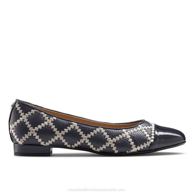 VXTJ241 azul Russell And Bromley mujer bailarina de perla boulevard