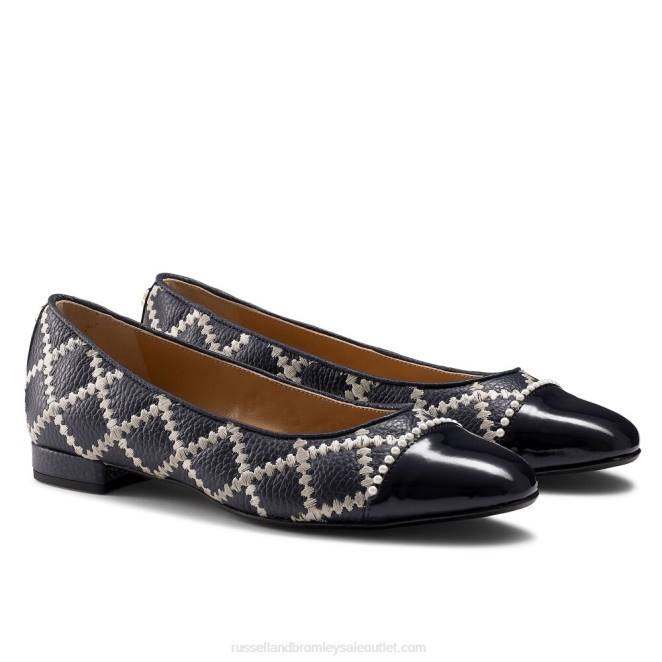 VXTJ241 azul Russell And Bromley mujer bailarina de perla boulevard