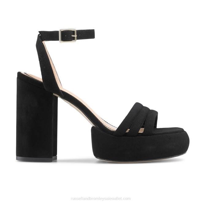 VXTJ418 negro Russell And Bromley mujer candy tubular plataforma extrema