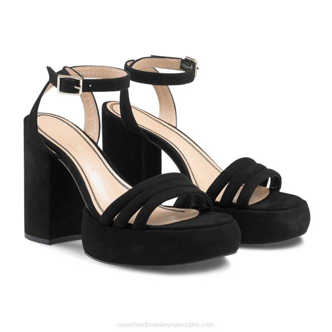 VXTJ418 negro Russell And Bromley mujer candy tubular plataforma extrema