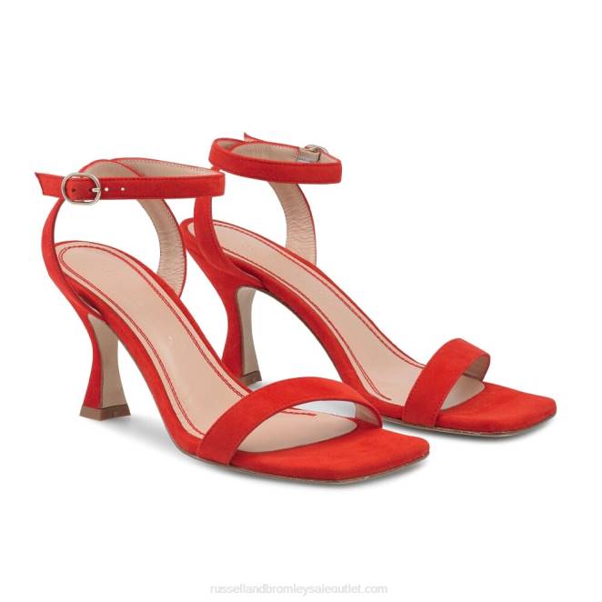 VXTJ179 rojo Russell And Bromley mujer sandalia negroni de dos partes