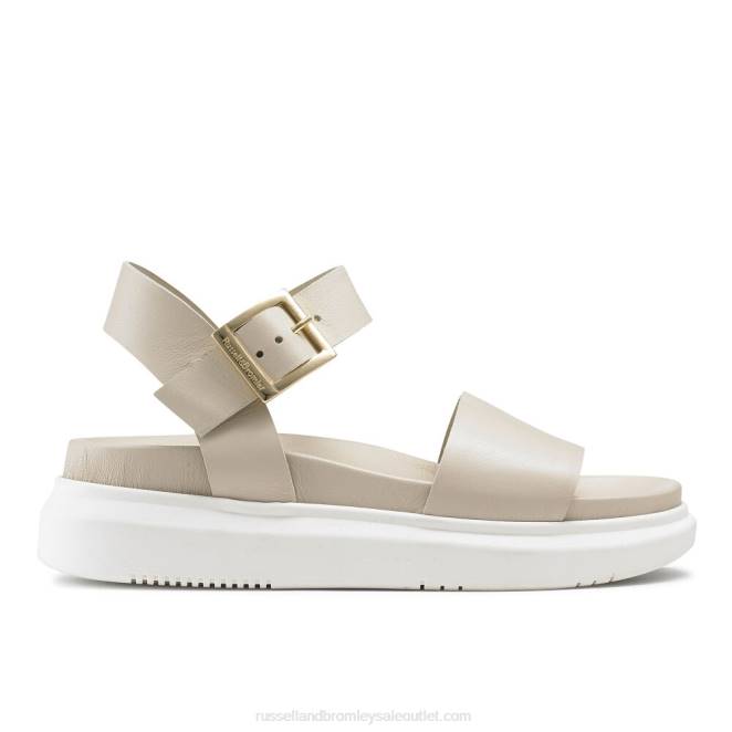 VXTJ384 blanco Russell And Bromley mujer sandalias gruesas con plataforma plana miramar