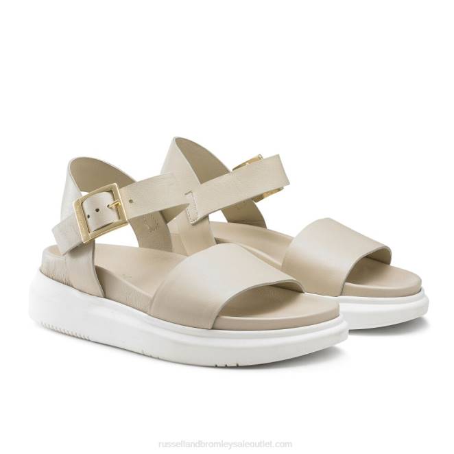 VXTJ384 blanco Russell And Bromley mujer sandalias gruesas con plataforma plana miramar