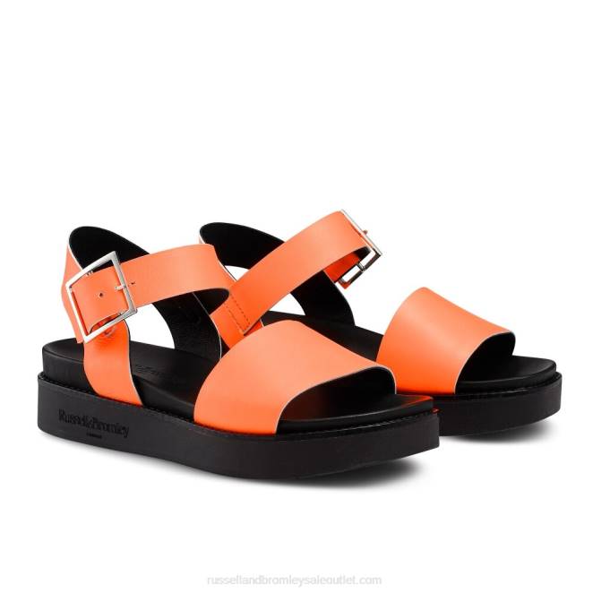 VXTJ387 naranja Russell And Bromley mujer sandalia deportiva boston con plataforma plana