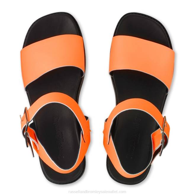 VXTJ387 naranja Russell And Bromley mujer sandalia deportiva boston con plataforma plana