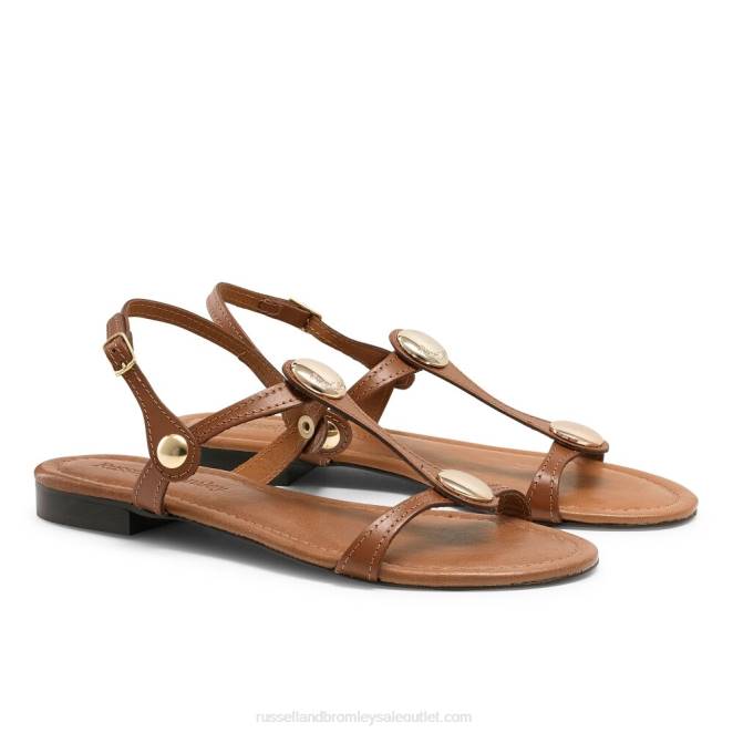 VXTJ394 broncearse Russell And Bromley mujer sandalias Lauren con ribete de disco