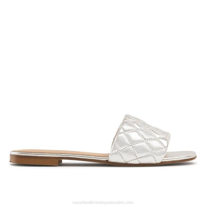 VXTJ397 plata Russell And Bromley mujer mule plano acolchado