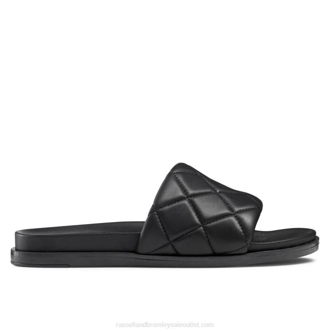 VXTJ398 negro Russell And Bromley mujer sandalia mule acolchada quiltsoft