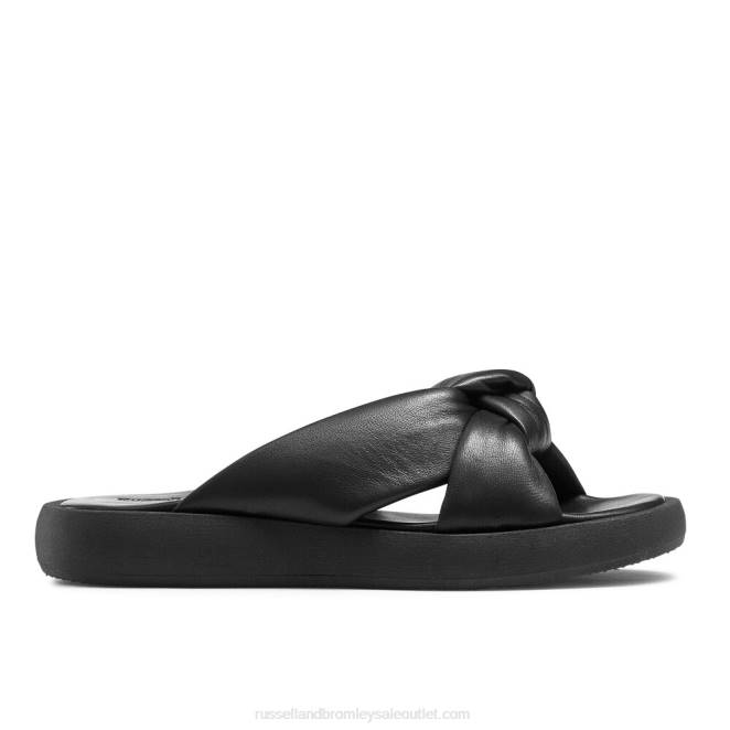 VXTJ400 negro Russell And Bromley mujer sandalia mule con nudo dallas