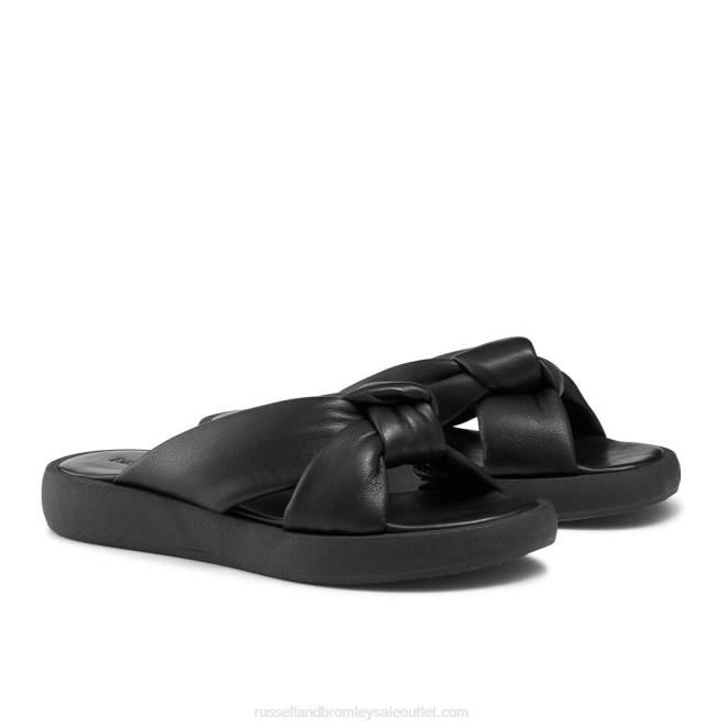 VXTJ400 negro Russell And Bromley mujer sandalia mule con nudo dallas