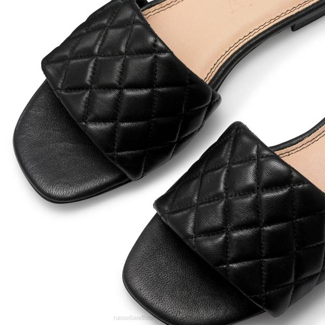 VXTJ411 negro Russell And Bromley mujer mule plano acolchado