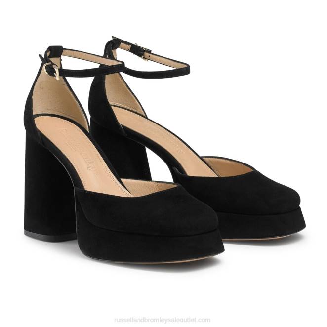 VXTJ101 negro Russell And Bromley mujer plataforma extrema impecable