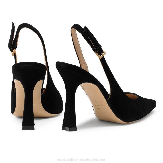 VXTJ103 negro Russell And Bromley mujer bomba de punta abierta