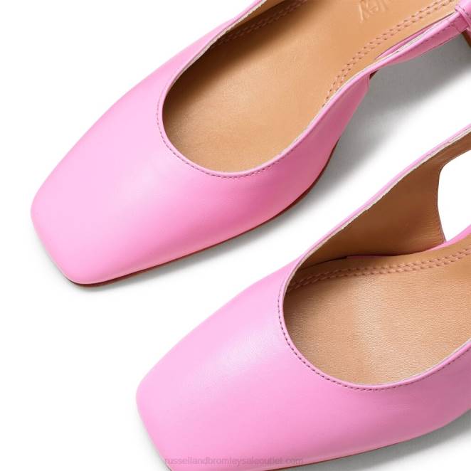 VXTJ124 rosa Russell And Bromley mujer tacón de bloque destalonado de pastel de azúcar