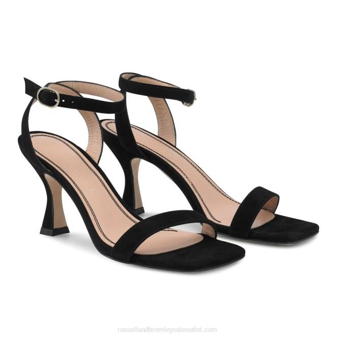 VXTJ137 negro Russell And Bromley mujer sandalia negroni de dos partes