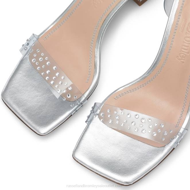 VXTJ148 plata Russell And Bromley mujer sandalia negroni de dos partes