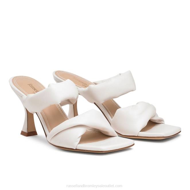 VXTJ154 neutral Russell And Bromley mujer mule con tiras de hojaldre de cóctel