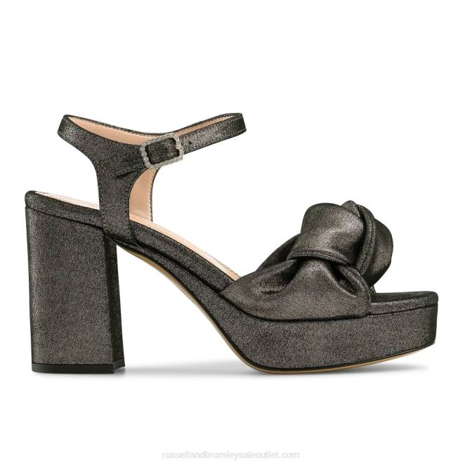 VXTJ166 metálico Russell And Bromley mujer sandalia con plataforma de primera clase