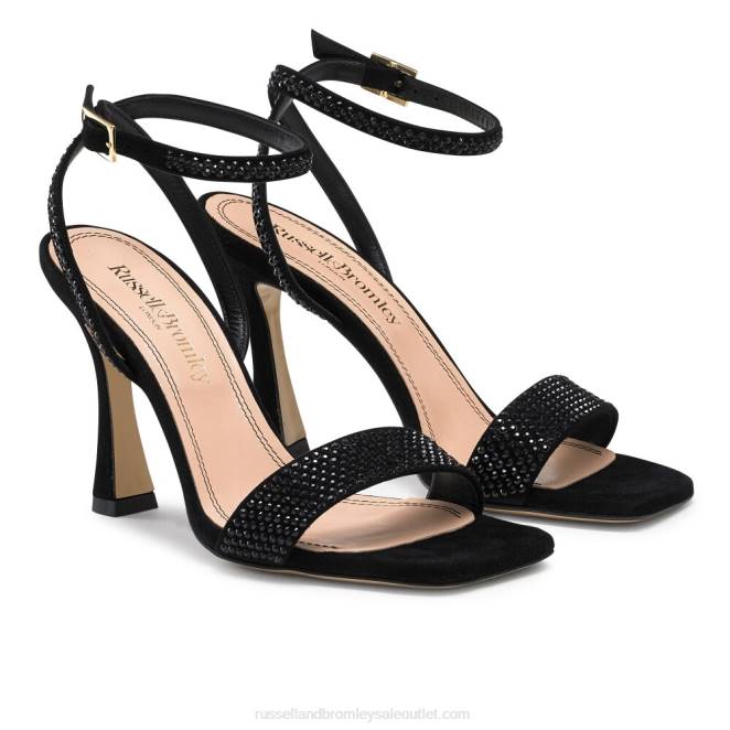 VXTJ167 negro Russell And Bromley mujer sandalias cosmo con tiras