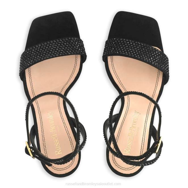 VXTJ167 negro Russell And Bromley mujer sandalias cosmo con tiras