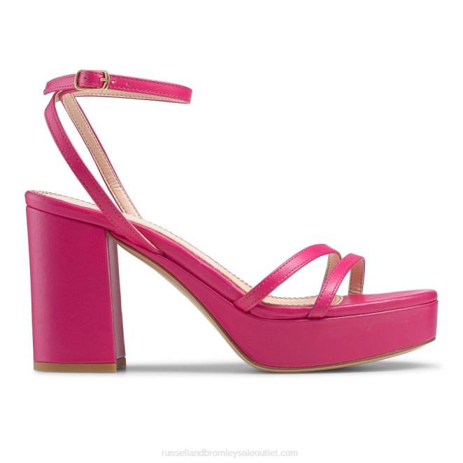 VXTJ175 rosa Russell And Bromley mujer plataforma de tiras topline