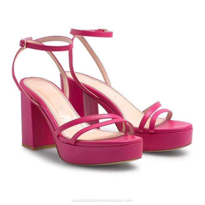 VXTJ175 rosa Russell And Bromley mujer plataforma de tiras topline