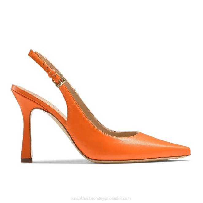 VXTJ188 naranja Russell And Bromley mujer bomba de punta abierta