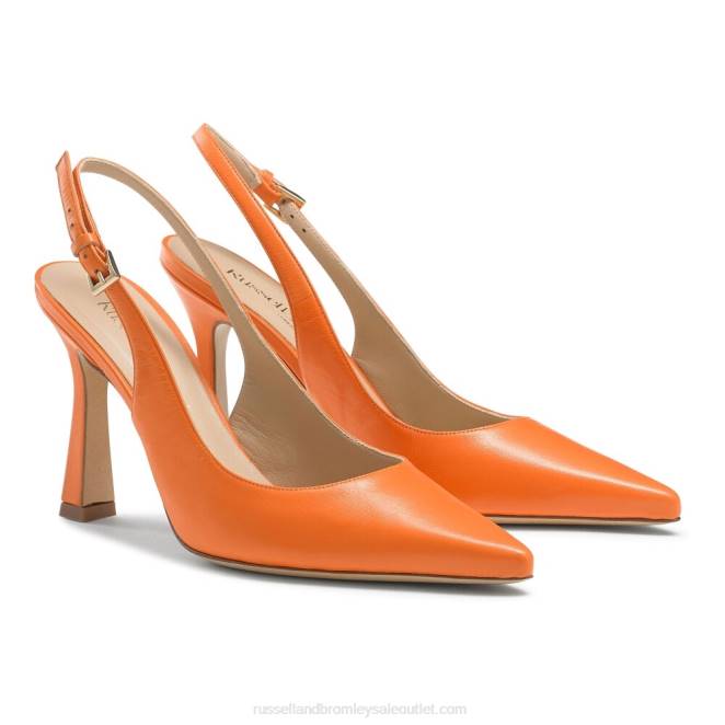 VXTJ188 naranja Russell And Bromley mujer bomba de punta abierta