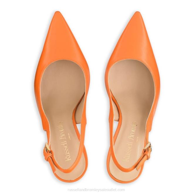 VXTJ188 naranja Russell And Bromley mujer bomba de punta abierta