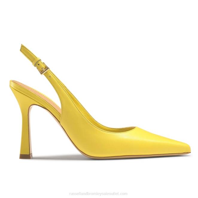 VXTJ189 amarillo Russell And Bromley mujer bomba de punta abierta