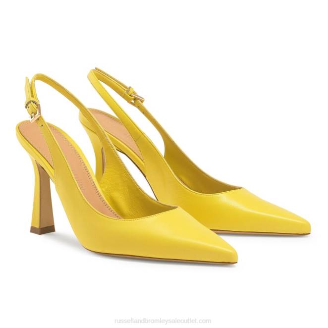 VXTJ189 amarillo Russell And Bromley mujer bomba de punta abierta