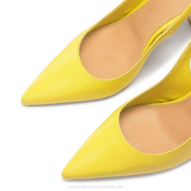 VXTJ189 amarillo Russell And Bromley mujer bomba de punta abierta