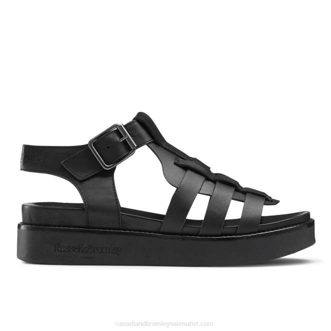 VXTJ402 negro Russell And Bromley mujer sandalia pescador portland