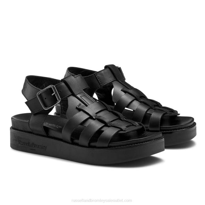 VXTJ402 negro Russell And Bromley mujer sandalia pescador portland