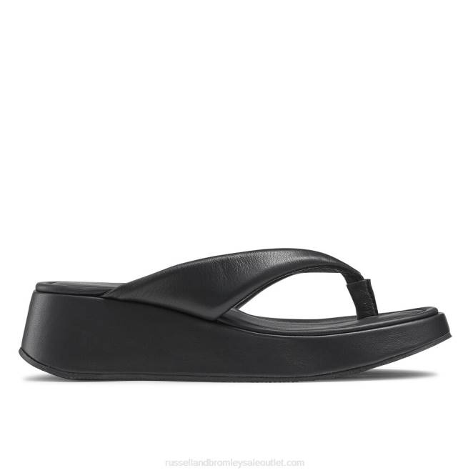 VXTJ413 negro Russell And Bromley mujer sandalias hoxton con puntera plana