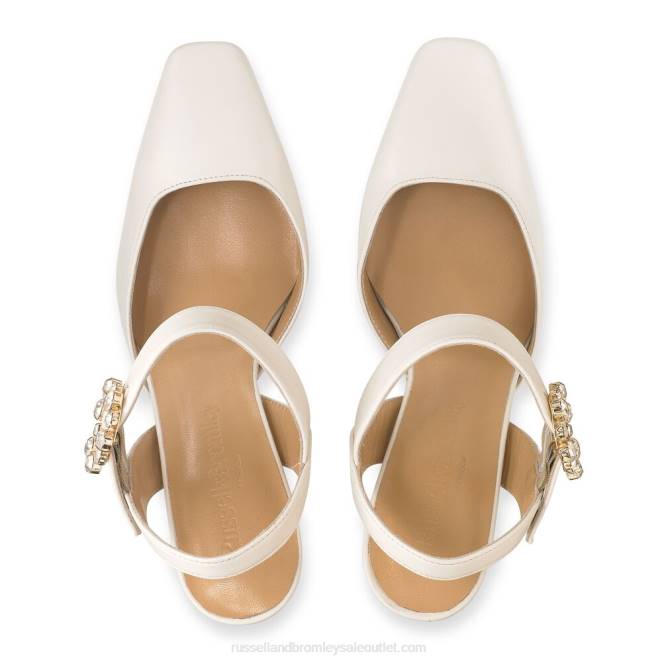 VXTJ91 beige Russell And Bromley mujer puntera estrictamente recortada