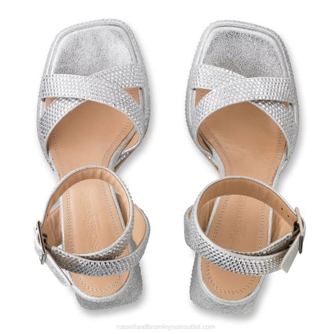 VXTJ95 metálico Russell And Bromley mujer sandalia con plataforma groovybaby