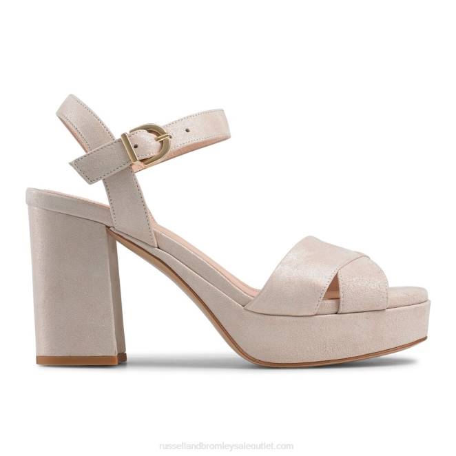 VXTJ97 metálico Russell And Bromley mujer sandalia de plataforma clásica topform