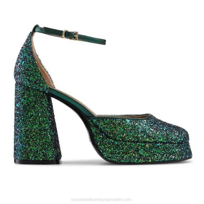 VXTJ99 verde Russell And Bromley mujer plataforma extrema impecable