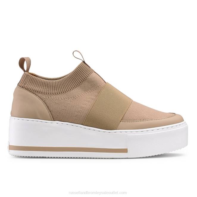 VXTJ10 beige Russell And Bromley mujer tenis de punto Park Knit